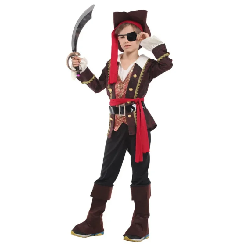 captain jack sparrow pirate costume cosplay  halloween costume for kids fancy dress carnival costumes for children boys