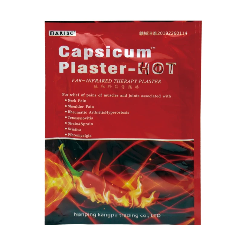 Parche de Capsicum caliente para aliviar el dolor, pegatinas médicas chinas para aliviar el dolor de articulaciones, yeso de masaje corporal, 80 piezas