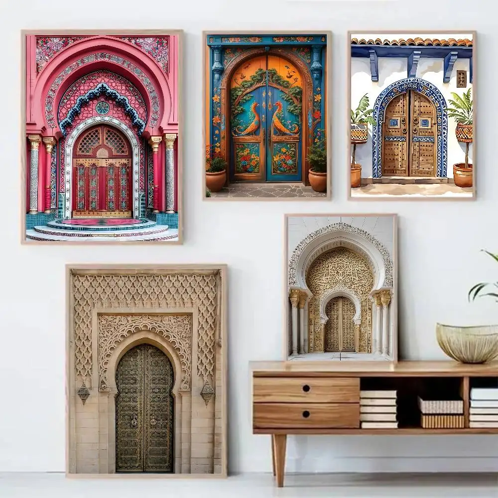 المغرب باب العربية ذاتية اللصق ملصق فني ذاتية اللصق الفن ملصق مضاد للمياه مقهى النوم غرفة جدار ديكور #2