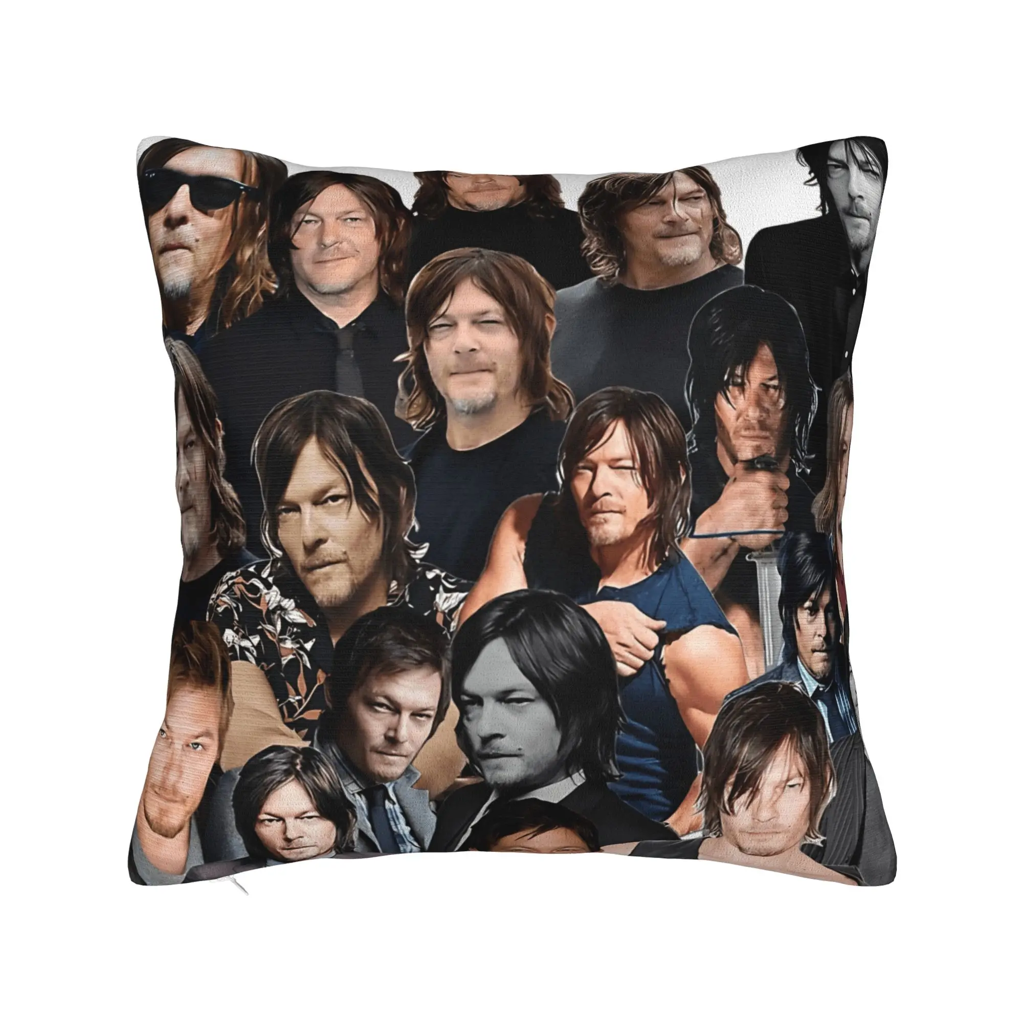 Norman Reedus W-Walking D-Dead American Celebrity Pillow Case  Design Pillow Cover For Sofa Decor Retro Trendy Pillowcases