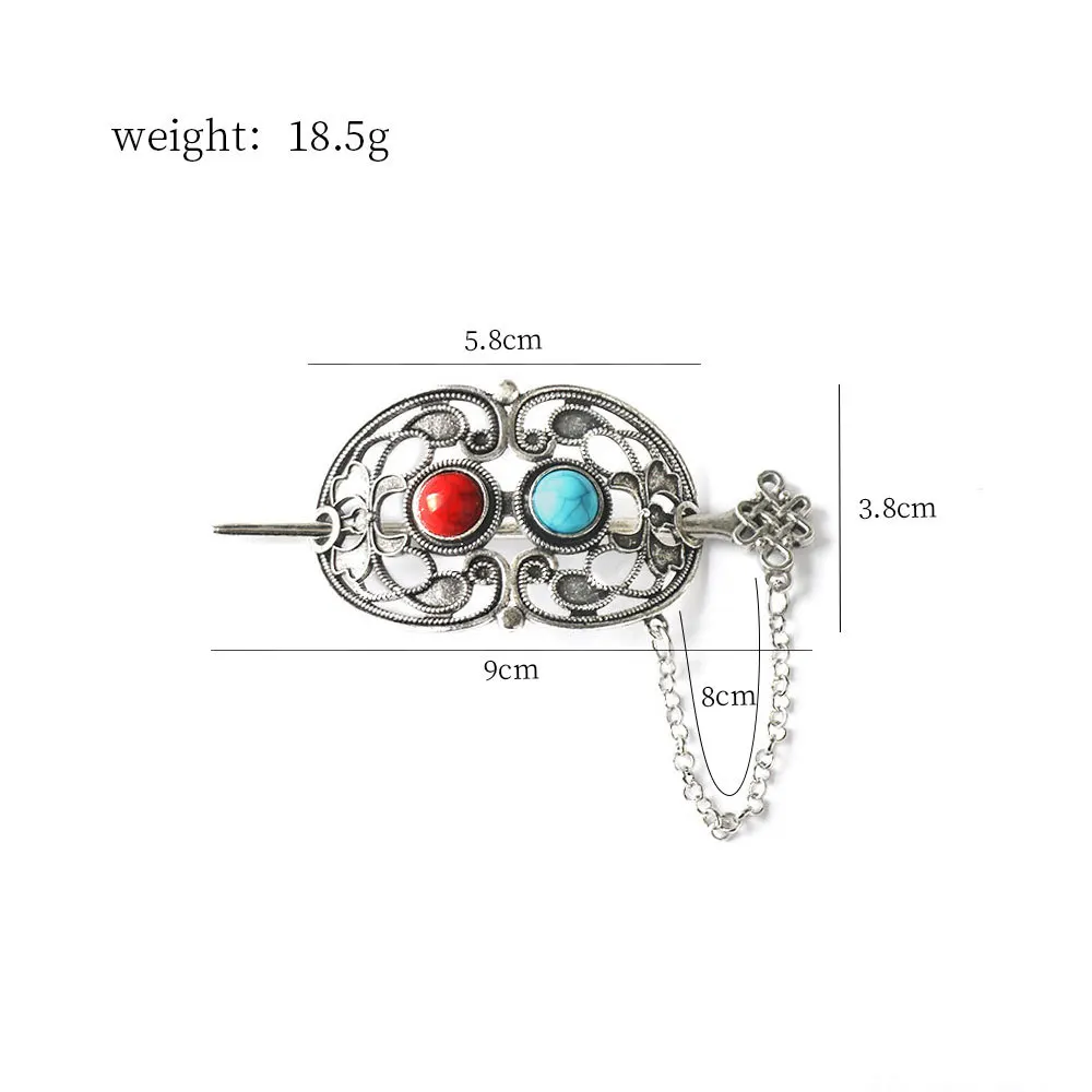 Viking Norse Hair Ornament Retro Women Gems Hairpin Chinses Style Hair Accessories Beauty Styling Tools