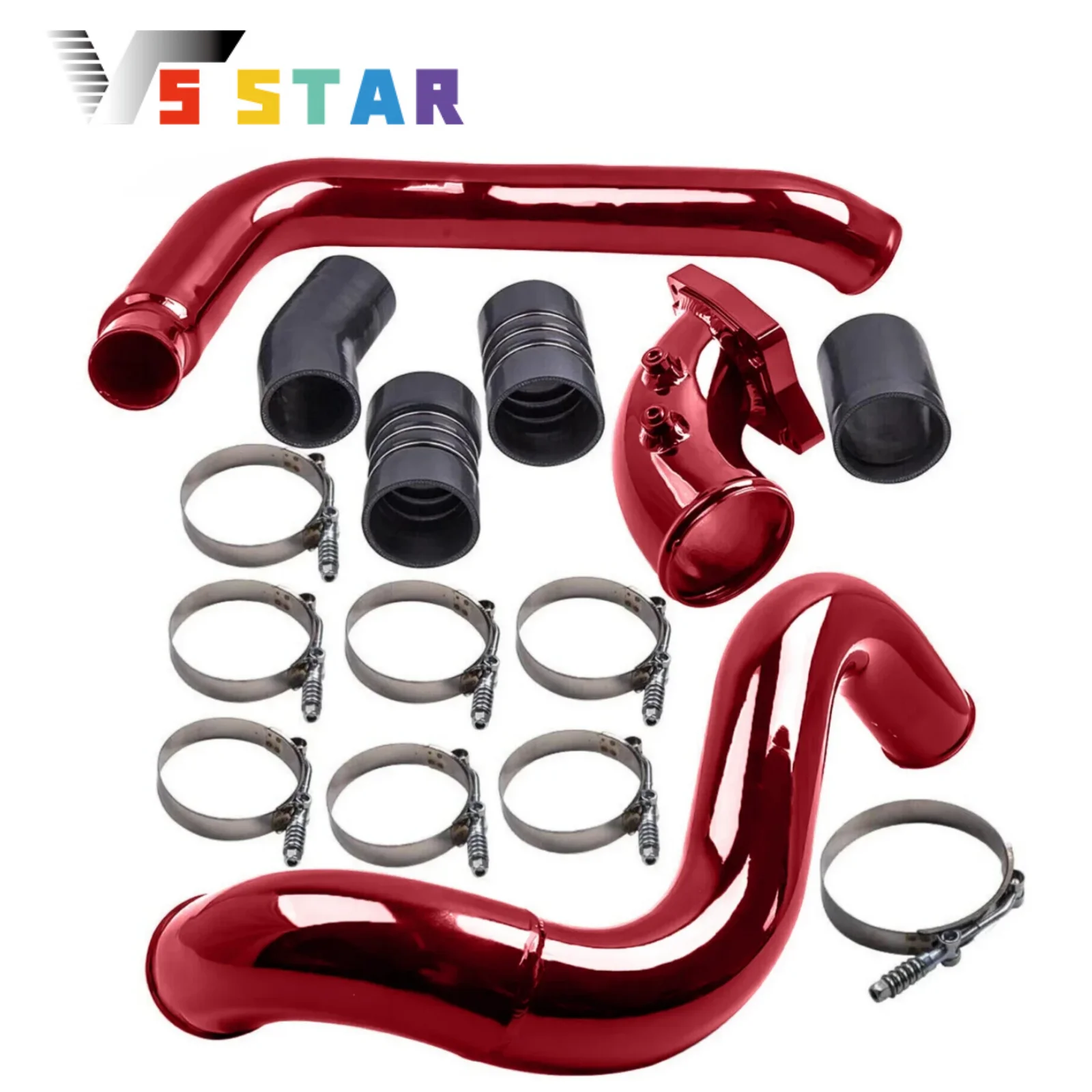 

Труба турбоинтеркулера и впускное колено для Ford F-250 F-350 F-450 F-550 2003-2007 SUPER DUTY 6.0L 363ci OHV V8 красный черный