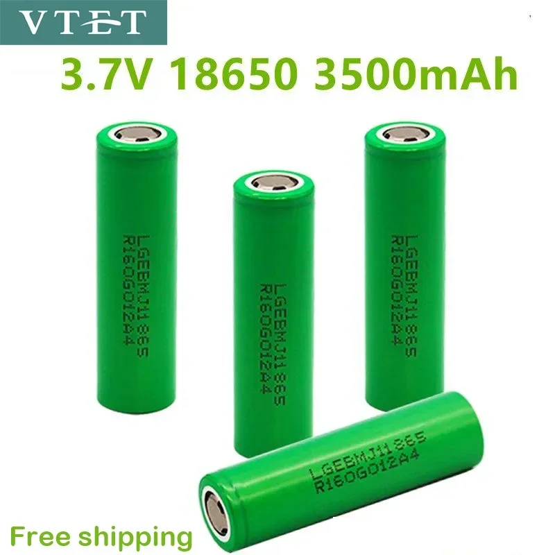 1-10PCS 100% Original MJ1 3.7 v 3500 mah 18650 Lithium Rechargeable Battery For Flashlight batteries for LG MJ1 3500mah battery