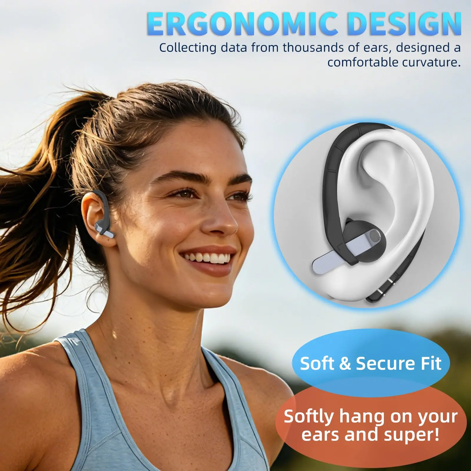 Silikonowe zaczepy na uszy zapobiegające zgubieniu do Samsung Galaxy Buds 4 Pro i Buds 4, zaczepy na uszy ze stopu tytanu, akcesoria z paskiem na smycz. — zdjęcie produktu 2