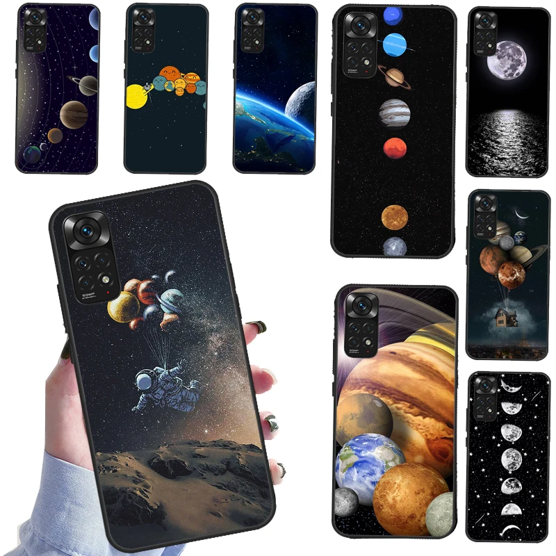 Sky Space planet Moon stars For Xiaomi Redmi Note 10 Pro Case Cover For Redmi Note 11 Pro 8 9 8T 9S 10S 9T 9A 9C Case