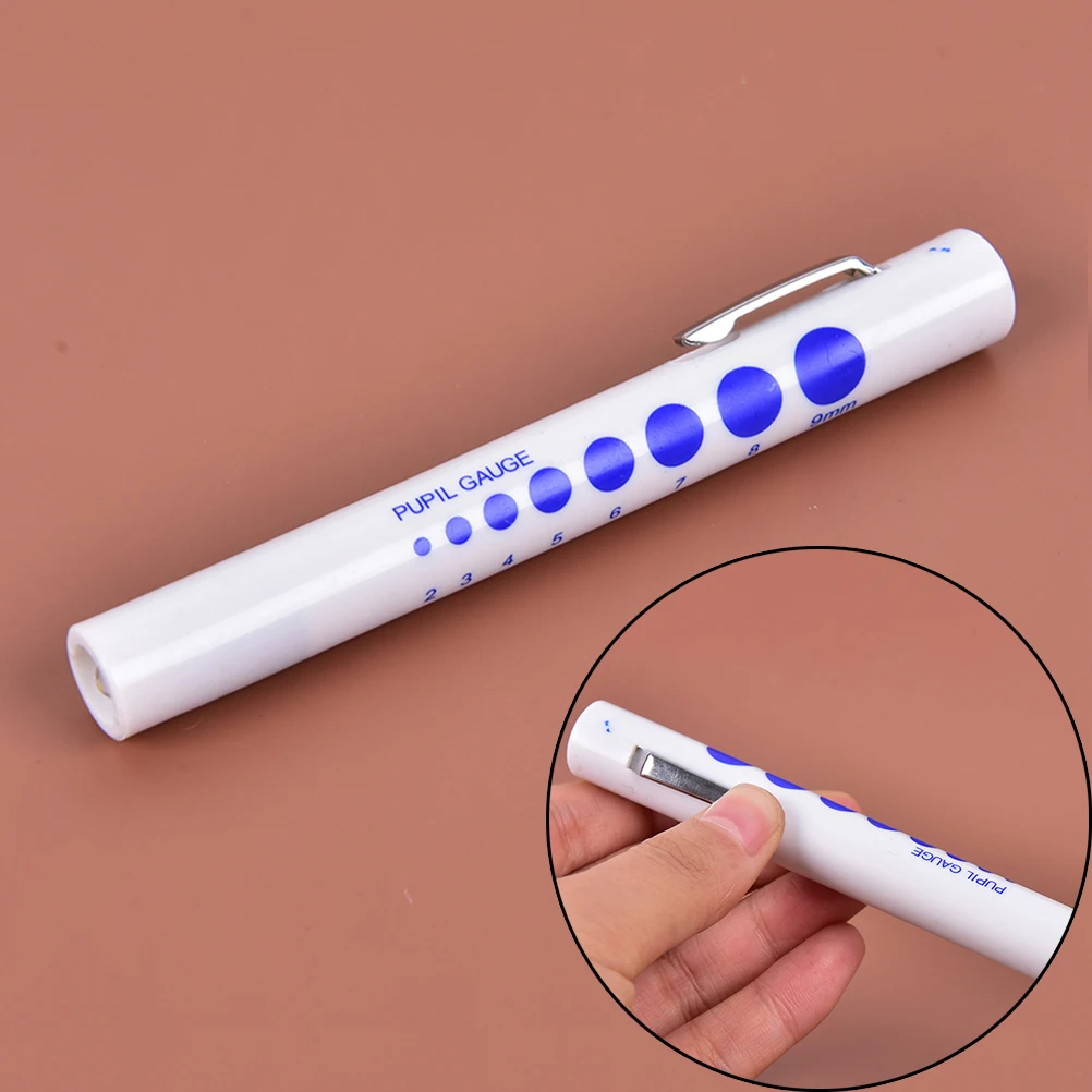 First Aid Pen LED Nurse Medical Diagnosis Penlight With Pupil Gauge Pen Light