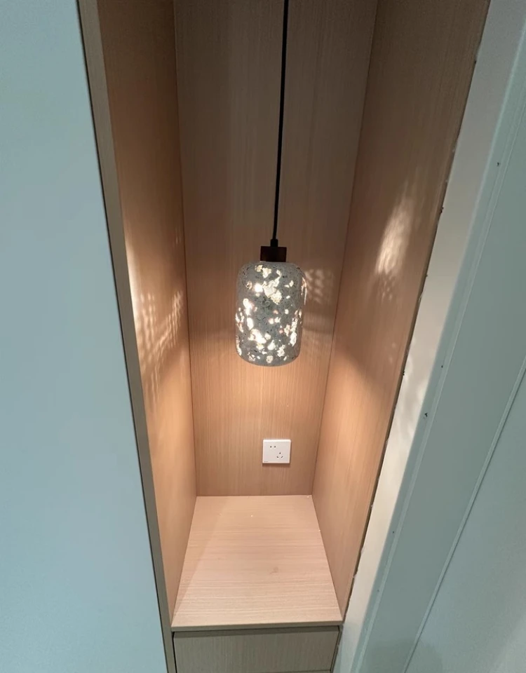Creative Natural Stone Pendant Lamp Art E27 Bulb Wire