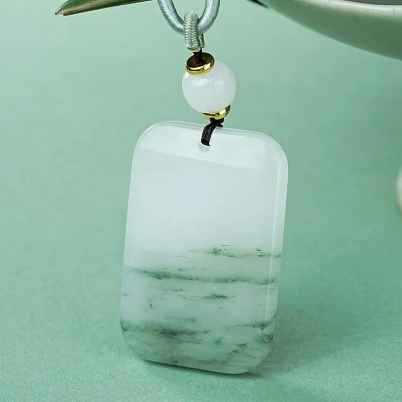 

Подвеска из золотого шелка и нефрита Тяньшань (Цуйю) из Синьцзяна, независимая от бренда, с изображением плавающего цветка, для мужчин и женщин