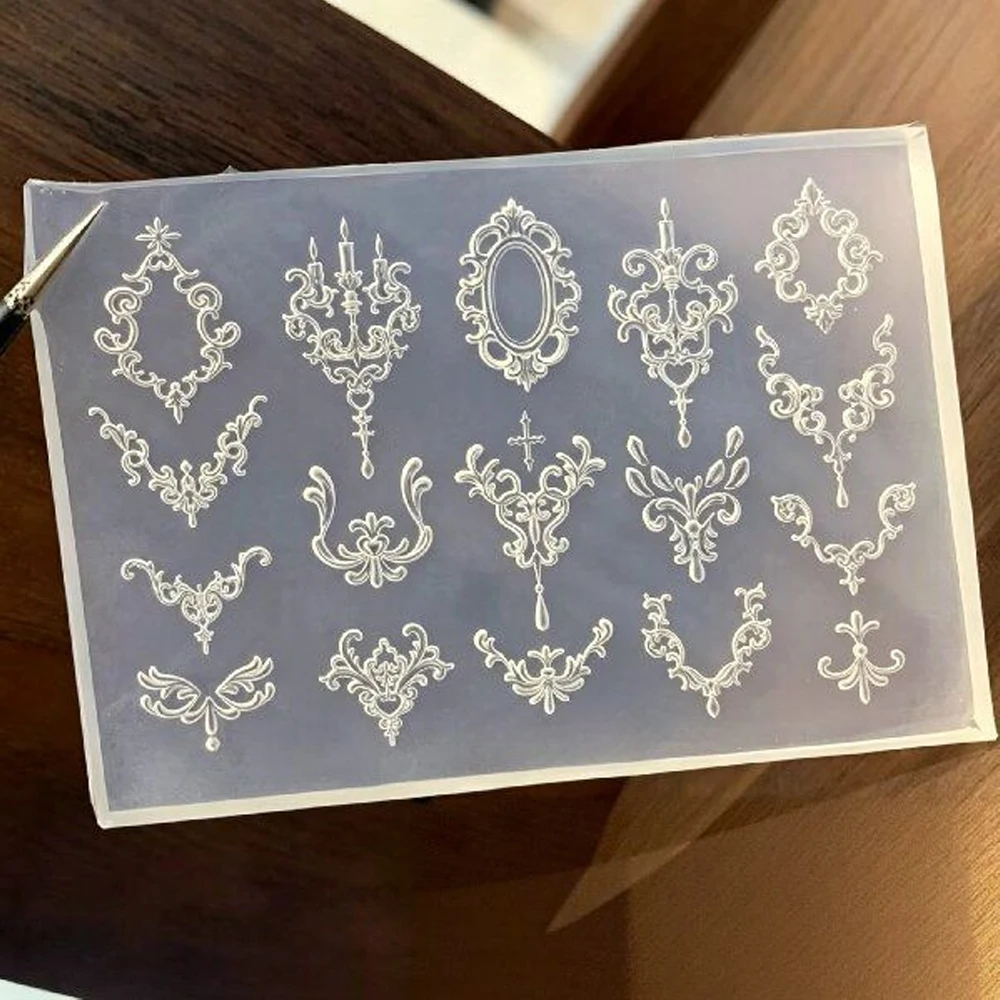 2개입 3D 바로크 패턴 젤 네일 아트 몰드 나비 달  - Resin Art Templates Free 리뷰 및 가격