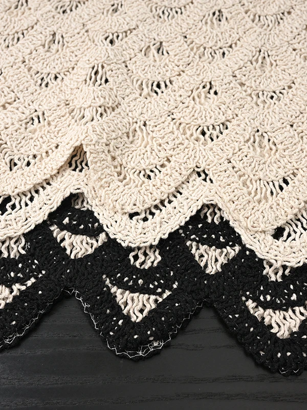 Ele Unique Fi Tail scava fuori gilet di cotone lavorato a maglia donna estate rotonda Ne Svel Top Cover up puro cotone irt