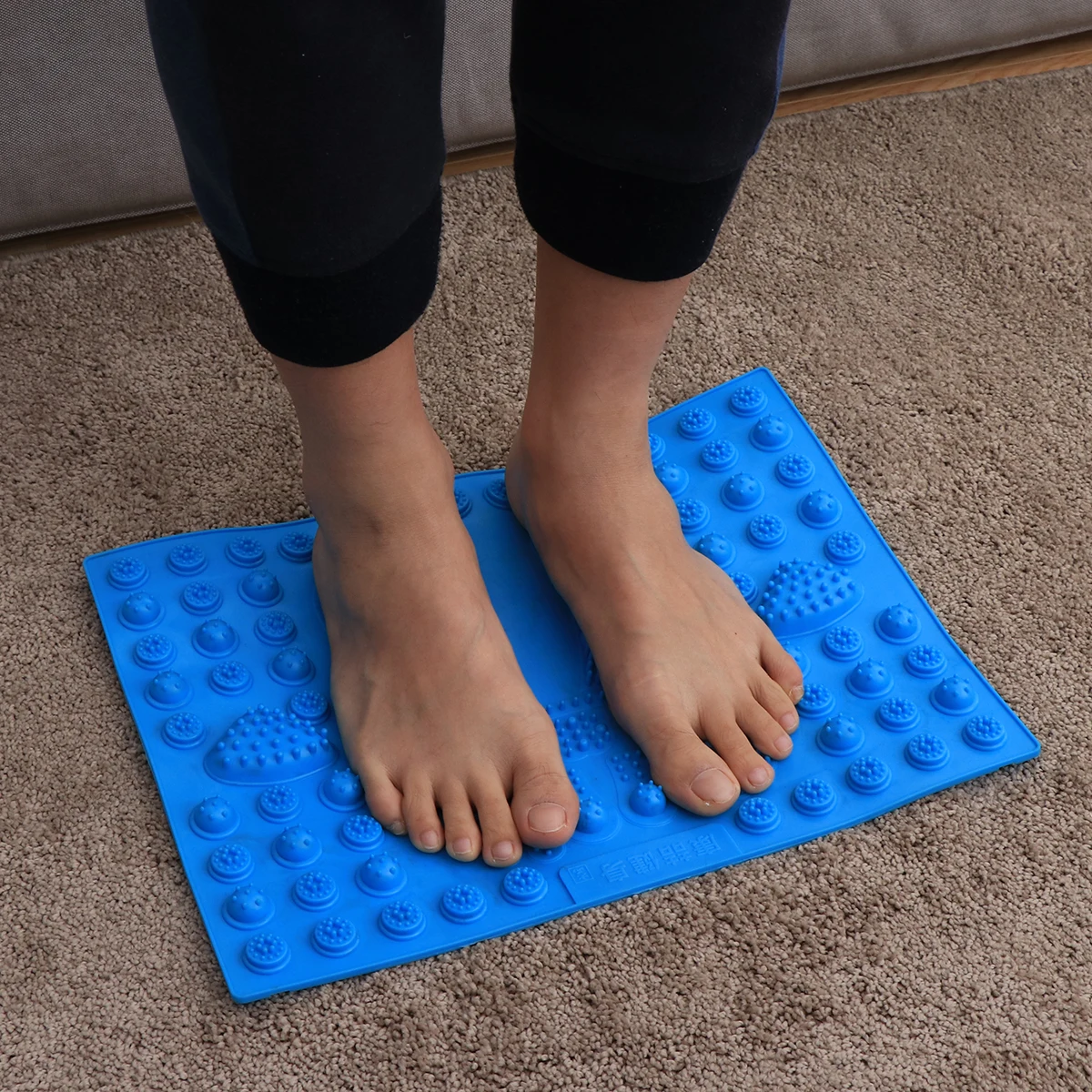 

Blue Reflexology Foot Massage Pad Arch Support Acupressure Mat For Home Office Stress Relief Foot Massager Mat