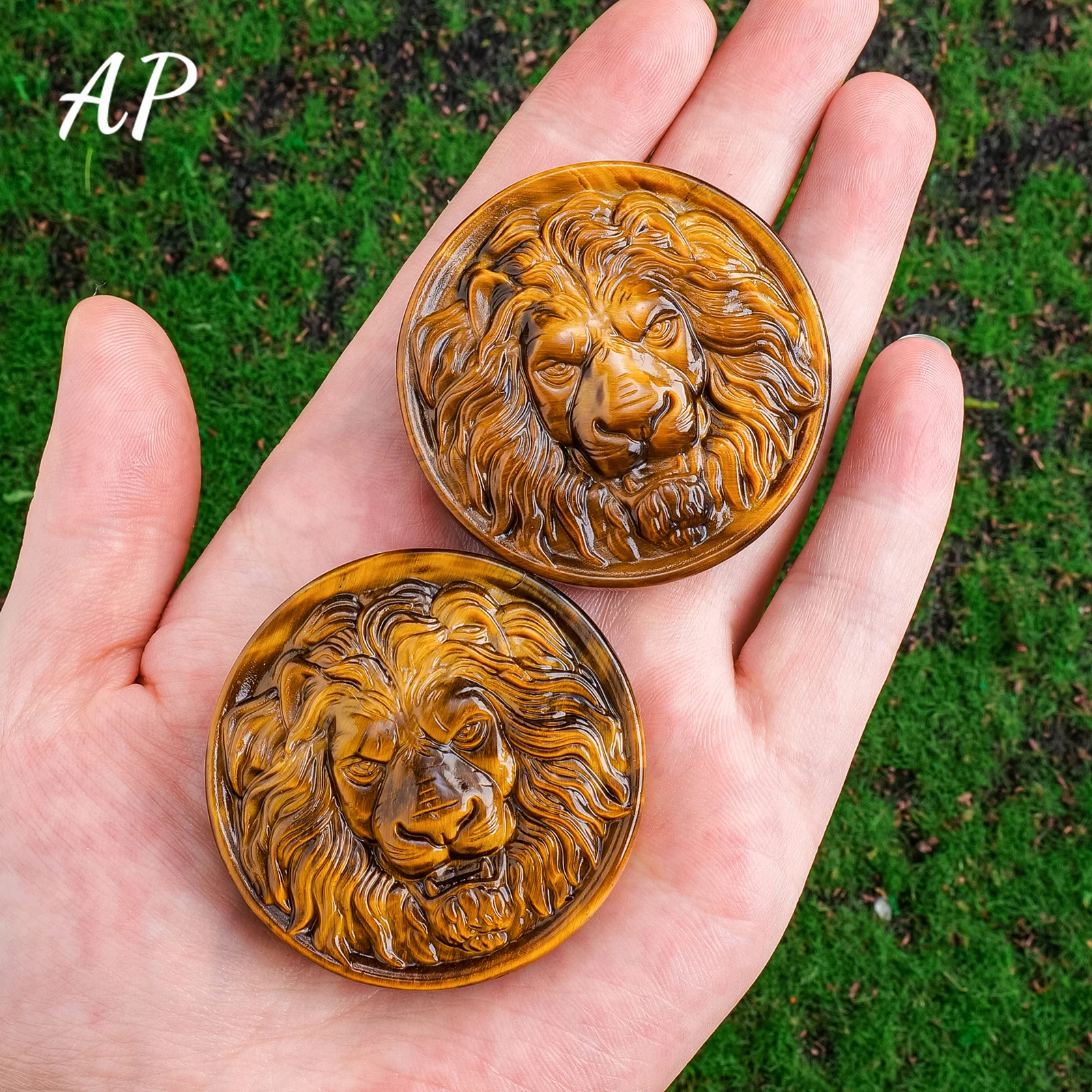 1PC Natural Stone Tiger Eye Lion Shape Crystal Crafts Healing Gemstone Quartz Crystal Animal Figurine Crystal Carving Home Decor