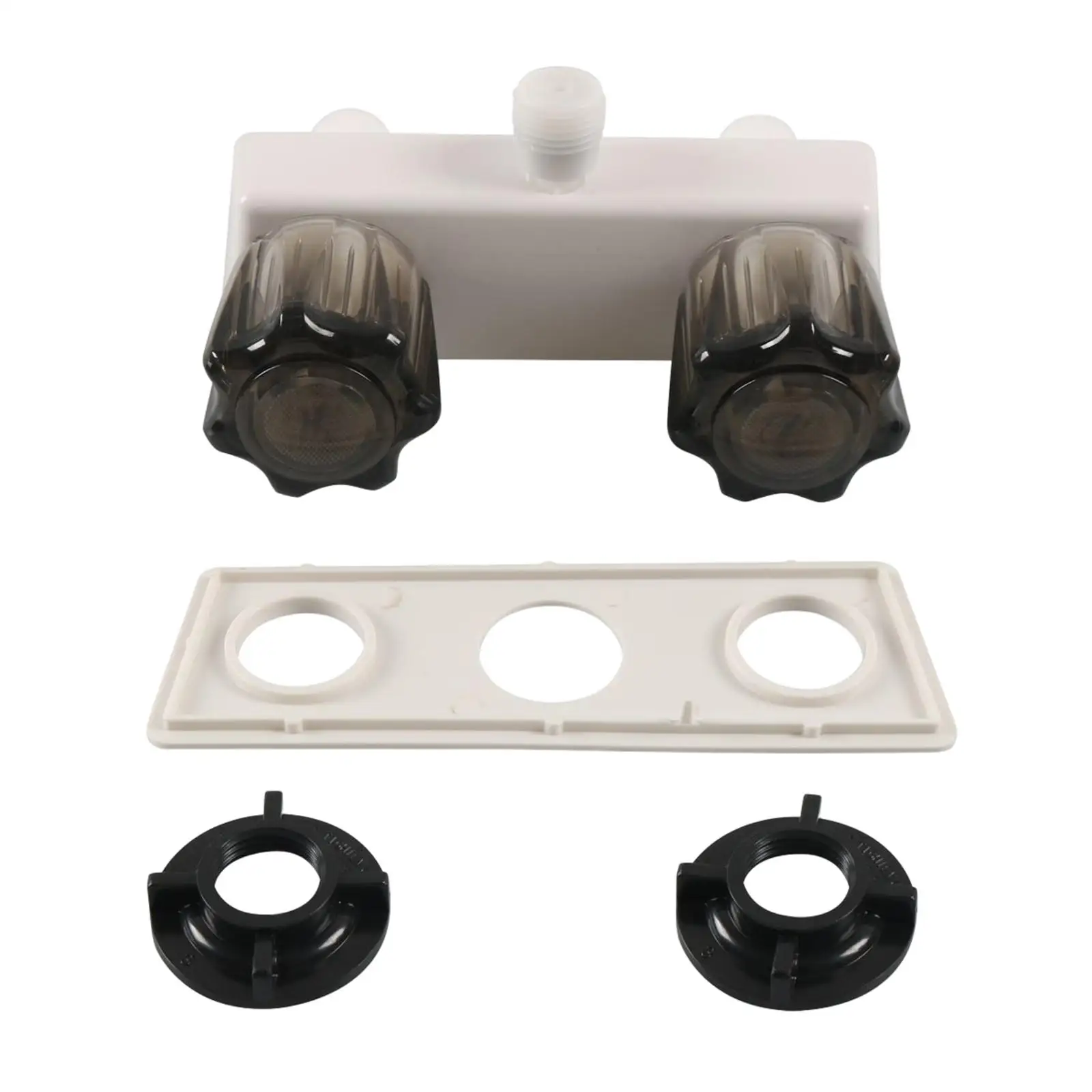 RV Shower Faucet with Dual Acrylic Knob Shower Valve Diverter for RV Automotive Replaces Spare Parts Accessory