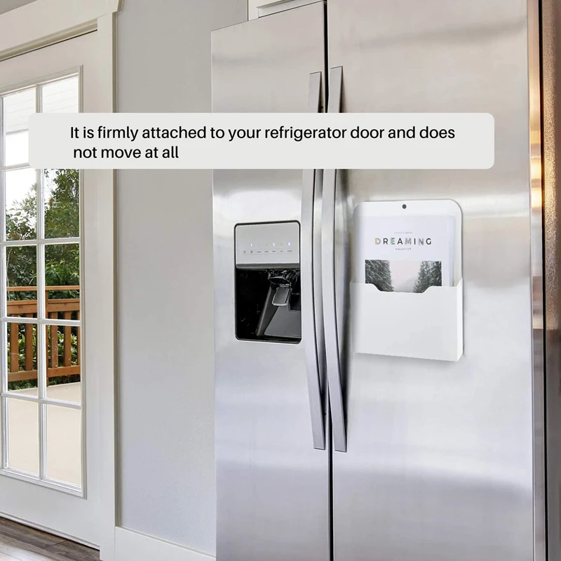 

Полка для файлов Магнитный держатель для файлов - Магнитный держатель для бумаги, Карманный органайзер Для хранения офисных принадлежностей Органайзер для почты, письмо