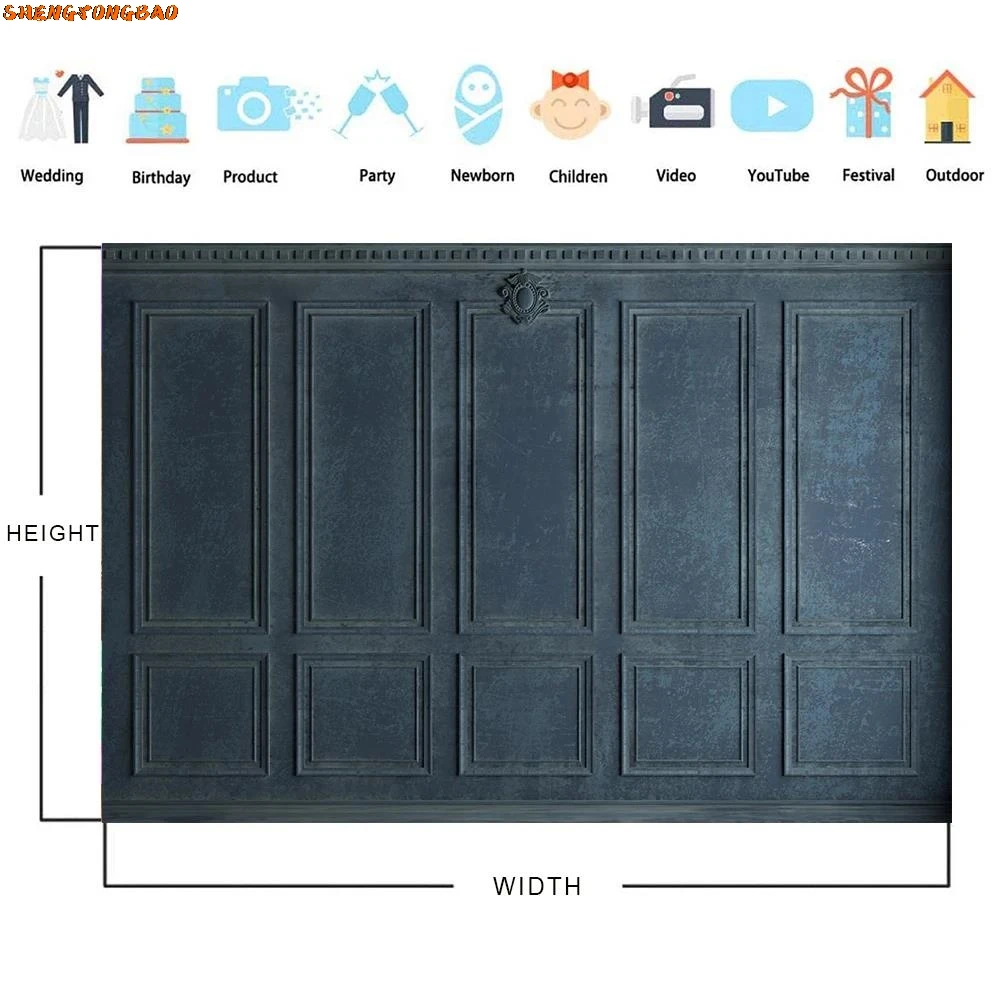 Interior Retro Door Photography Background Castle Palace Wedding Baby Shower Photocall Backdrop Vintage Wall Studio Photo Prop