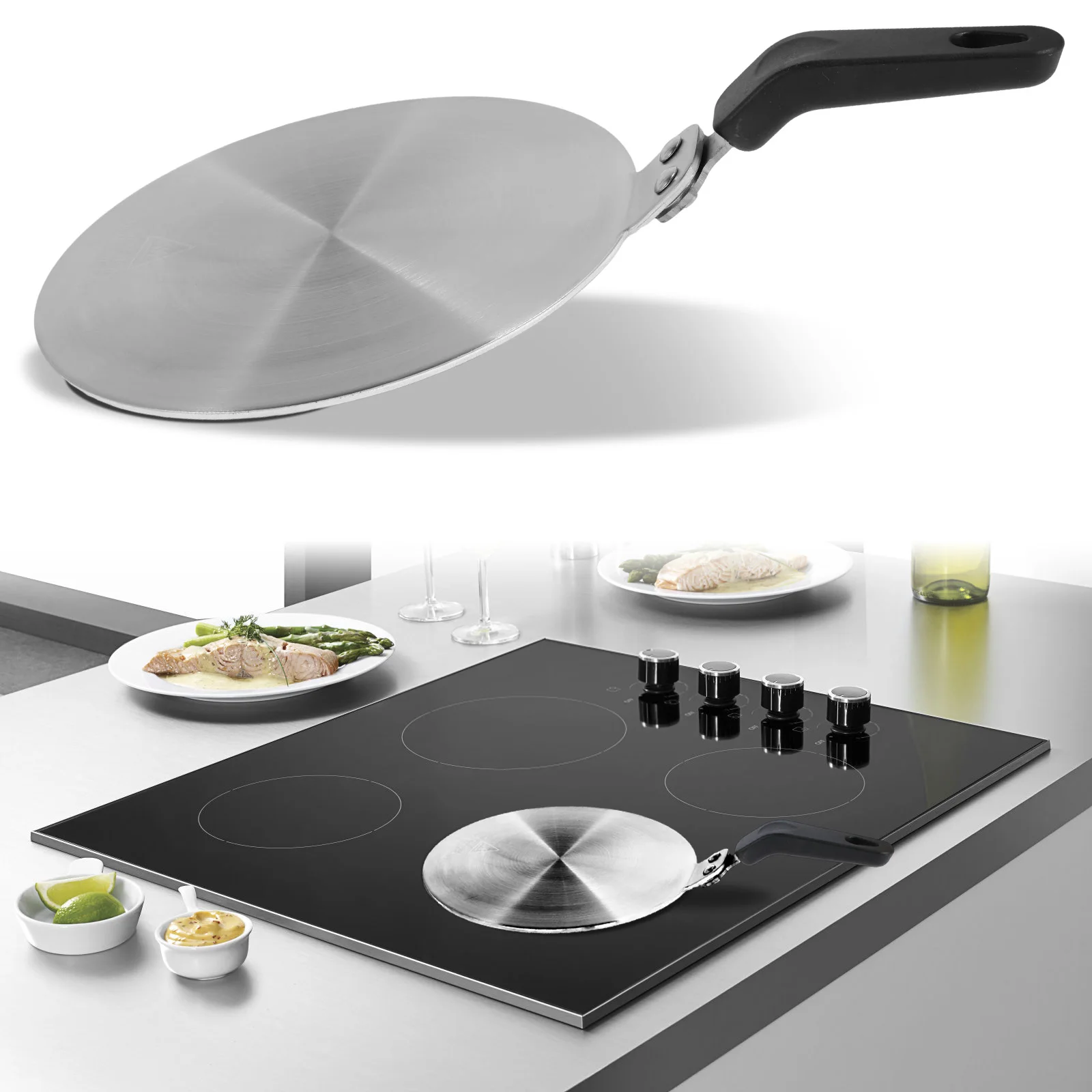 Heat Diffuser Plate Stainless Steel Heat Conduction Plate Induction Cooker Diffuser Plate for Kitchen Electric Stove Protector