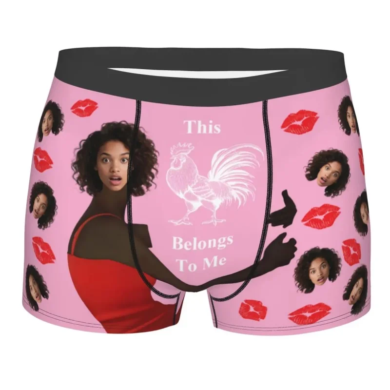 Calzoncillos tipo bóxer con estampado de cara personalizado: regalo personalizado divertido y romántico para marido, papá o novio