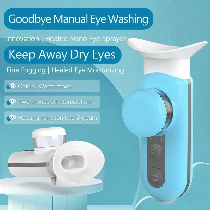 Home Use Electric Nanos Eye Mist Sprays Devices Portable Mini Eye Sprayers Wireless Hot Compress Moistenings Eye Instruments