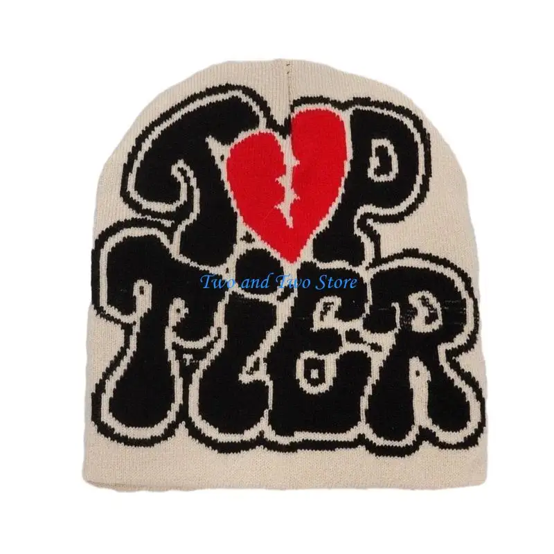 

HX6F Winter Adult Knit Skull Caps Keep Warm Hat Cold Weather Windproof Hat for Skiing