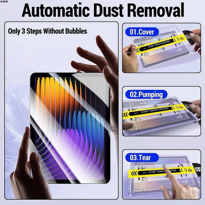 

Easy to Install Tempered Glass For iPad Pro 11 13inch iPad11 2025 2024 A16 iPad Air M3 M4 Mini A17Pro Screen Protector Clar Film