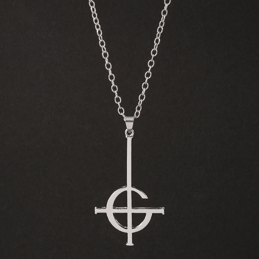 Ghost BC Nameless Stainless Steel Necklace Ghoul band Chain Pope Emeritus Symbol Mask Grucifix Poster Necklaces Jewelry
