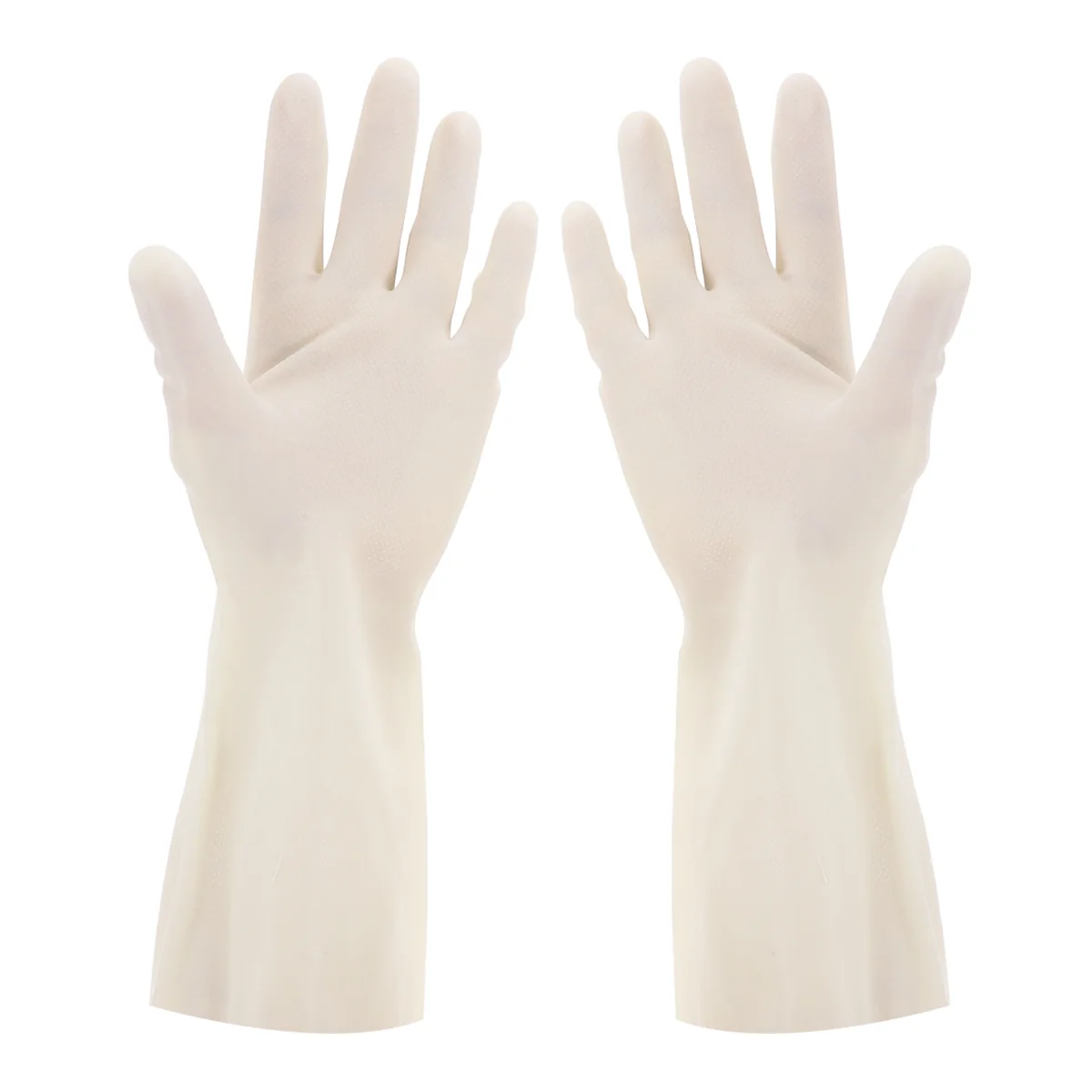 

1 Pair of Housework Gloves Cleaning Gloves Anti-slip Kitchen Gloves Dishwashing Gloves - Size S (White)