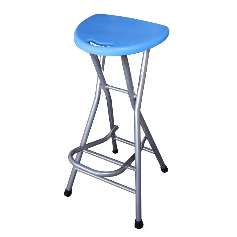 Metal Fishing Stool Foldable Balcony Stool with Handles  Durable Bar Stool High-Impact Pub or Kitchen Counter Seat