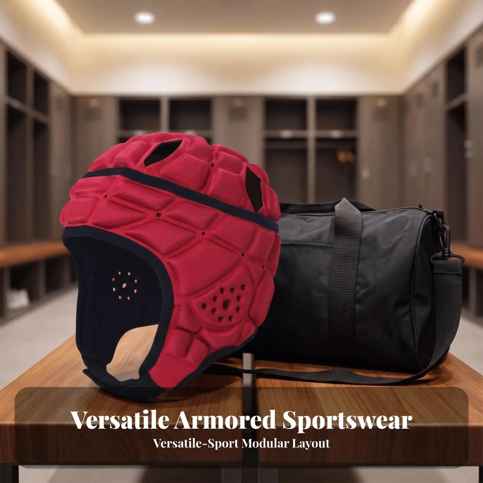 Secure Fit Men Sports Training Vest Cushioned Headpiece with Adjustable Strap for Combat Sports Sparring