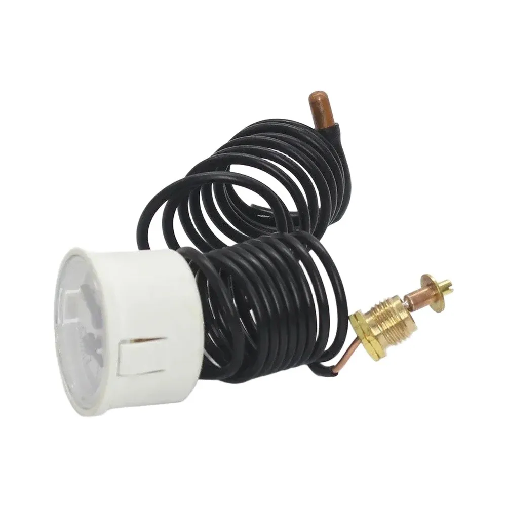 Wall Mounted Boiler Pressure Gauge 0-4 Bar Capillary Thermo-pressure Meter 0-120C For Gas Water Heater HVAC System Monitoring To
