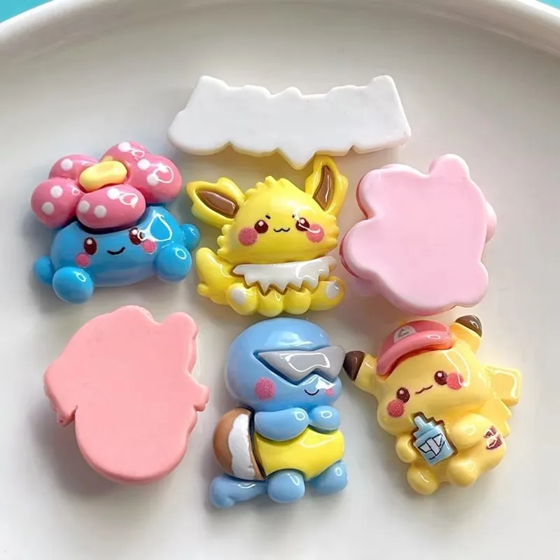 10 قطعة جديد Kawaii الكرتون الأصفر Qiuqiu الطفولة متعة سلسلة الراتنج سجل القصاصات Diy مجوهرات حفلة هدية دبوس الشعر اكسسوارات A111