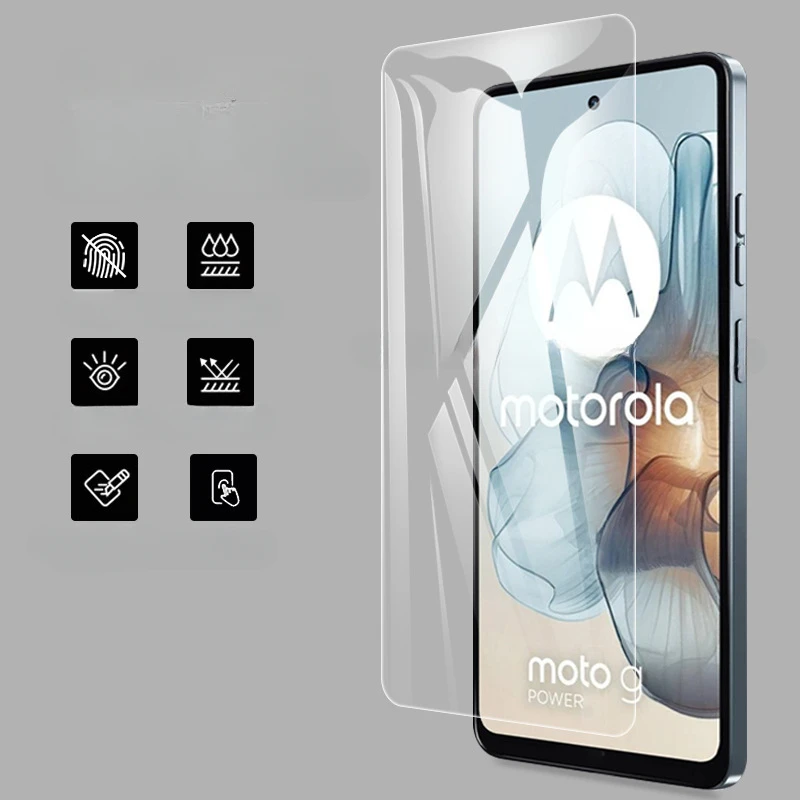 واقي شاشة Hd من الزجاج المقسى لموتورولا موتو g45 5g ، غطاء كامل
