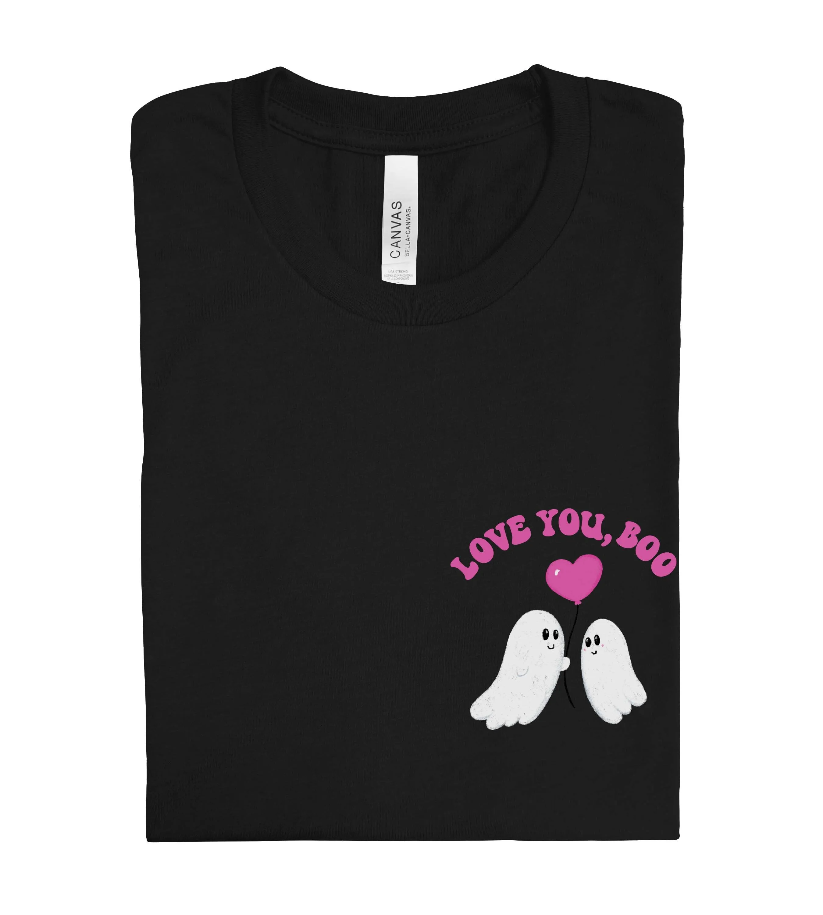 Love You Boo T Shirt Happy Valentine's Day Cute Comfy Ghost Self Affirmation Galentine's Friendship