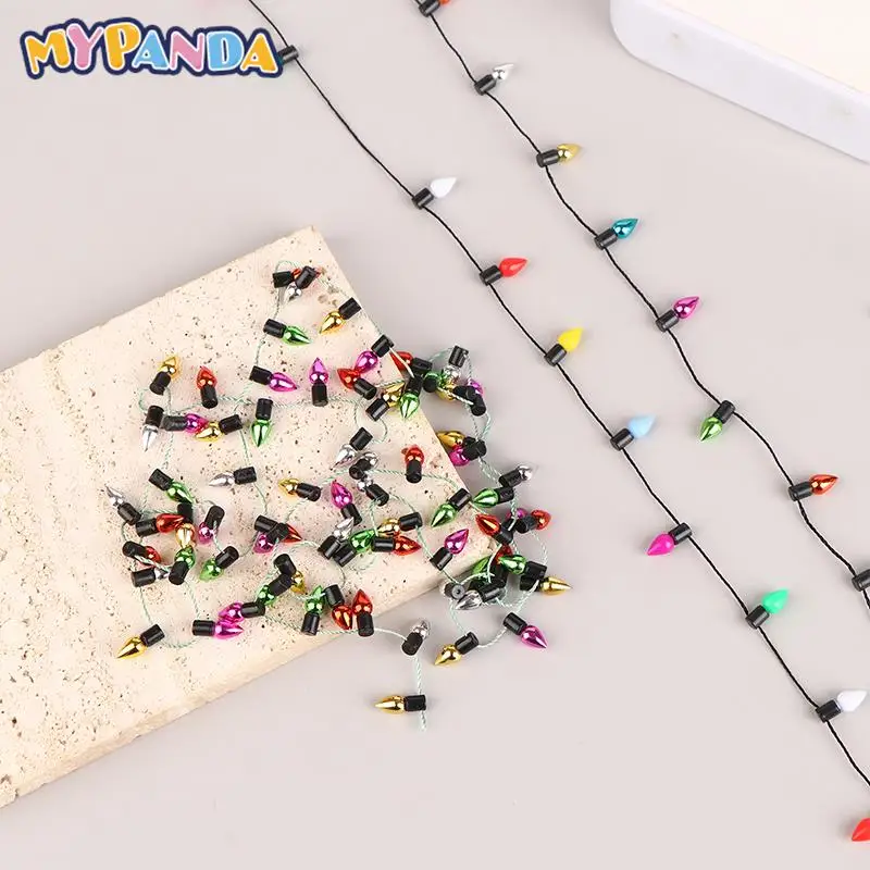 1Pc Miniature Dollhouse String of Fake Light Christmas Good Decoration String Light Kids Xmas Gift DIY Toys Living Scene Decor