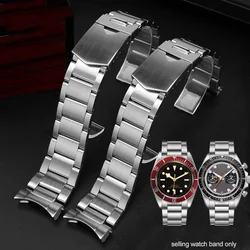 Solid Stainless Steel Watchband 22mm For 1958 Tudor Black Bay 79230 79730 79200R Heritage Chrono Watch Strap Wrist Men Bracelet