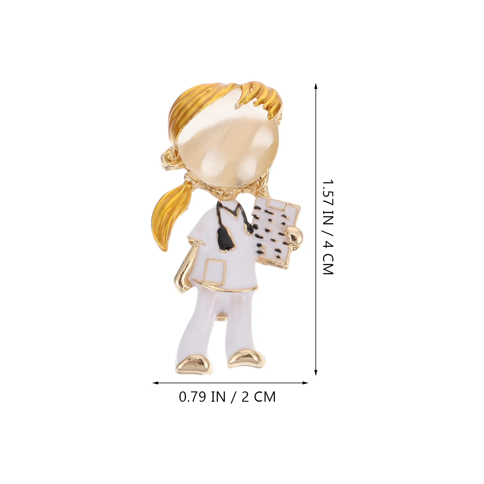 2pcs Cute Cartoon Nurse Brooches for Clothes – Student Girl Hospital Uniform Accessory Decor
