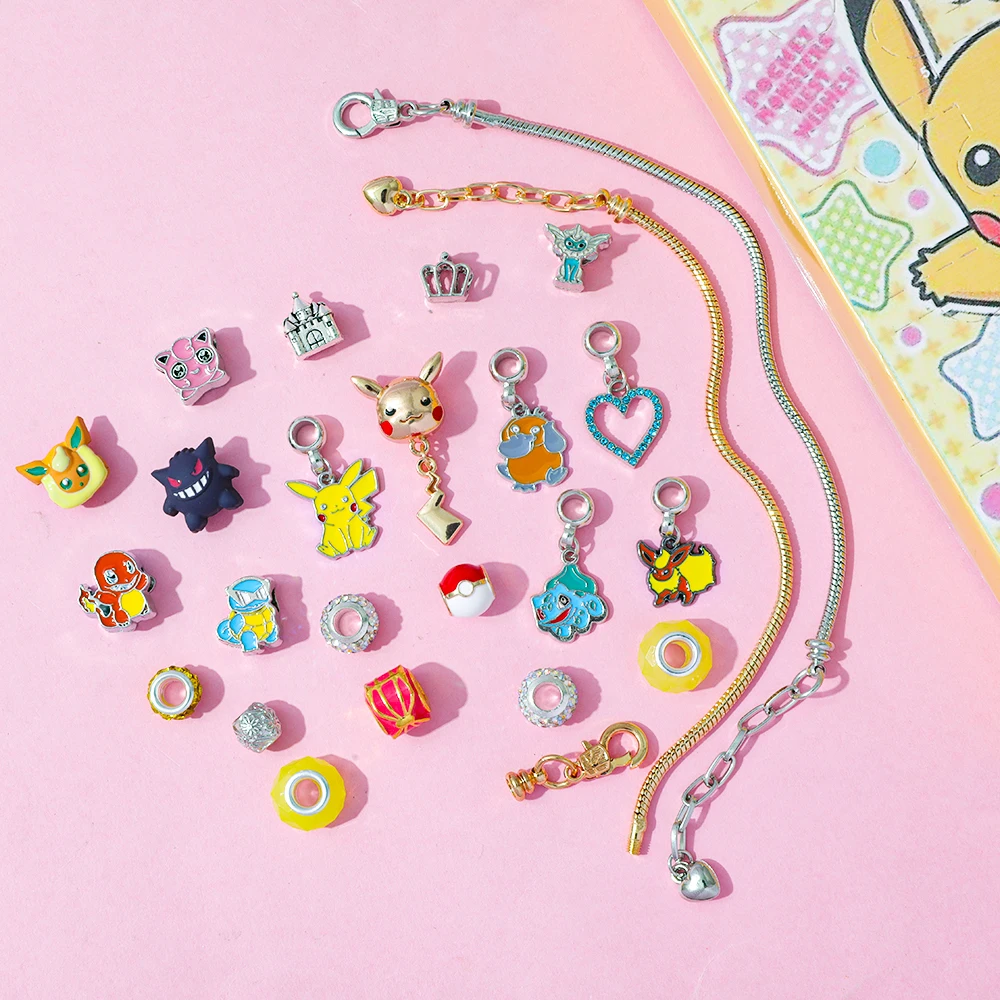 Creatieve Cartoon Pok é mon Serie DIY Kraal Accessoires Armband Blind Box Handgemaakte Sieraden Party Speelgoed Cadeau voor Kinderen
