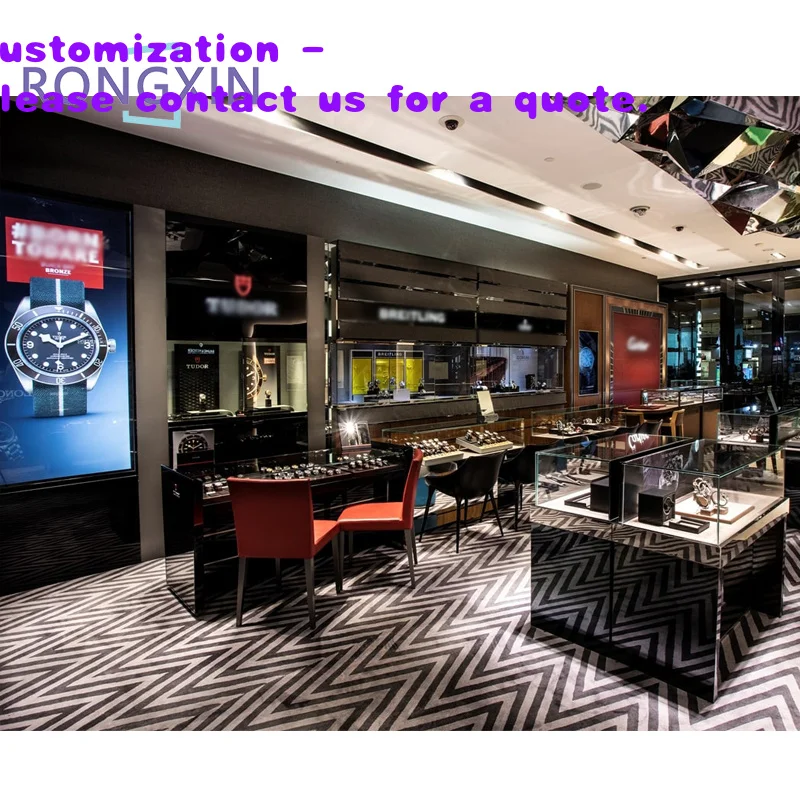 custom.Watch Store Decoration Shopfitting Jewelry Shop Counter Display Cabinet Stand Interior Design Showcase Display Shop