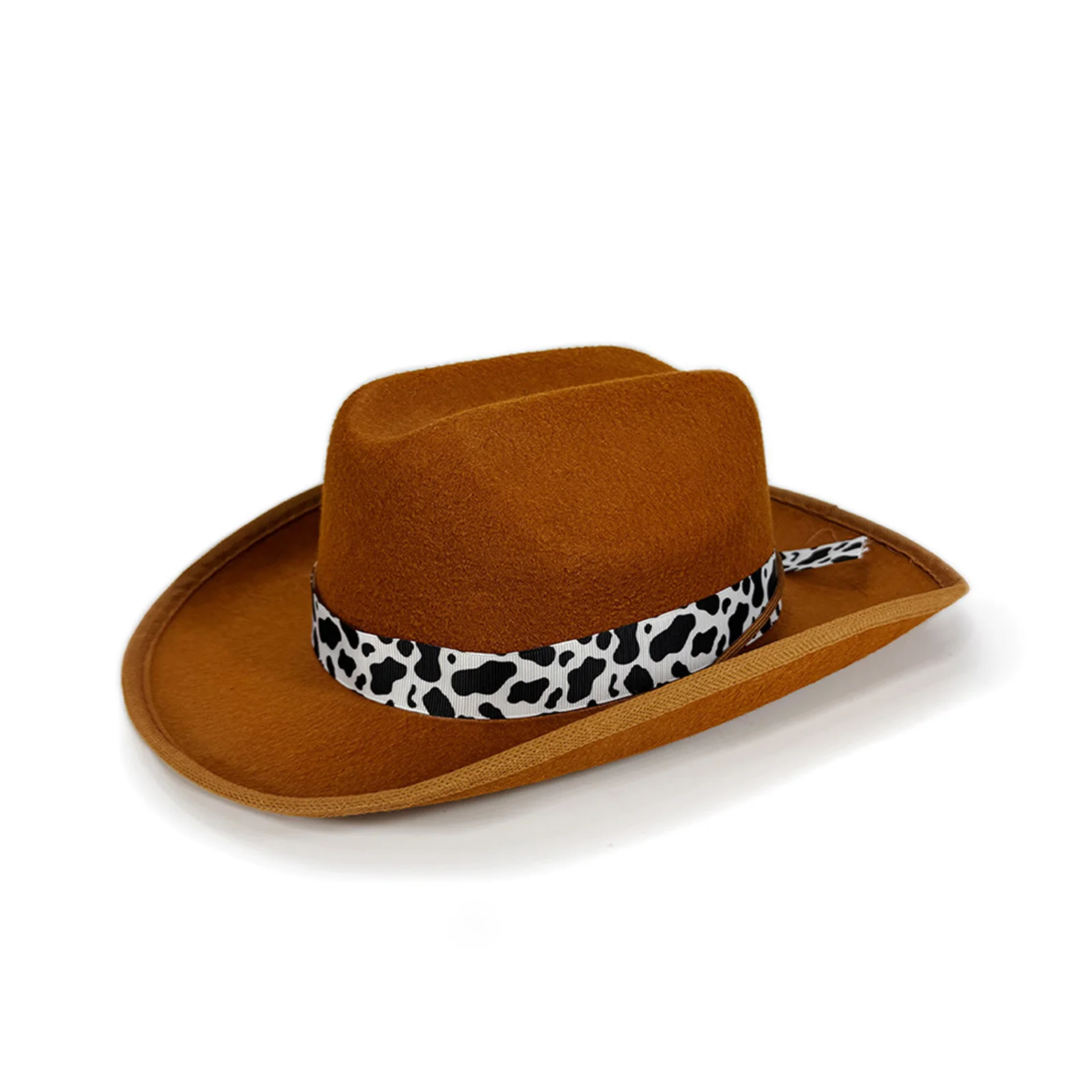 Charmante kindercowboyfeesthoed met riem versierd brede randontwerp met veilig kinkoord voor evenementen en festivals met Halloween-thema