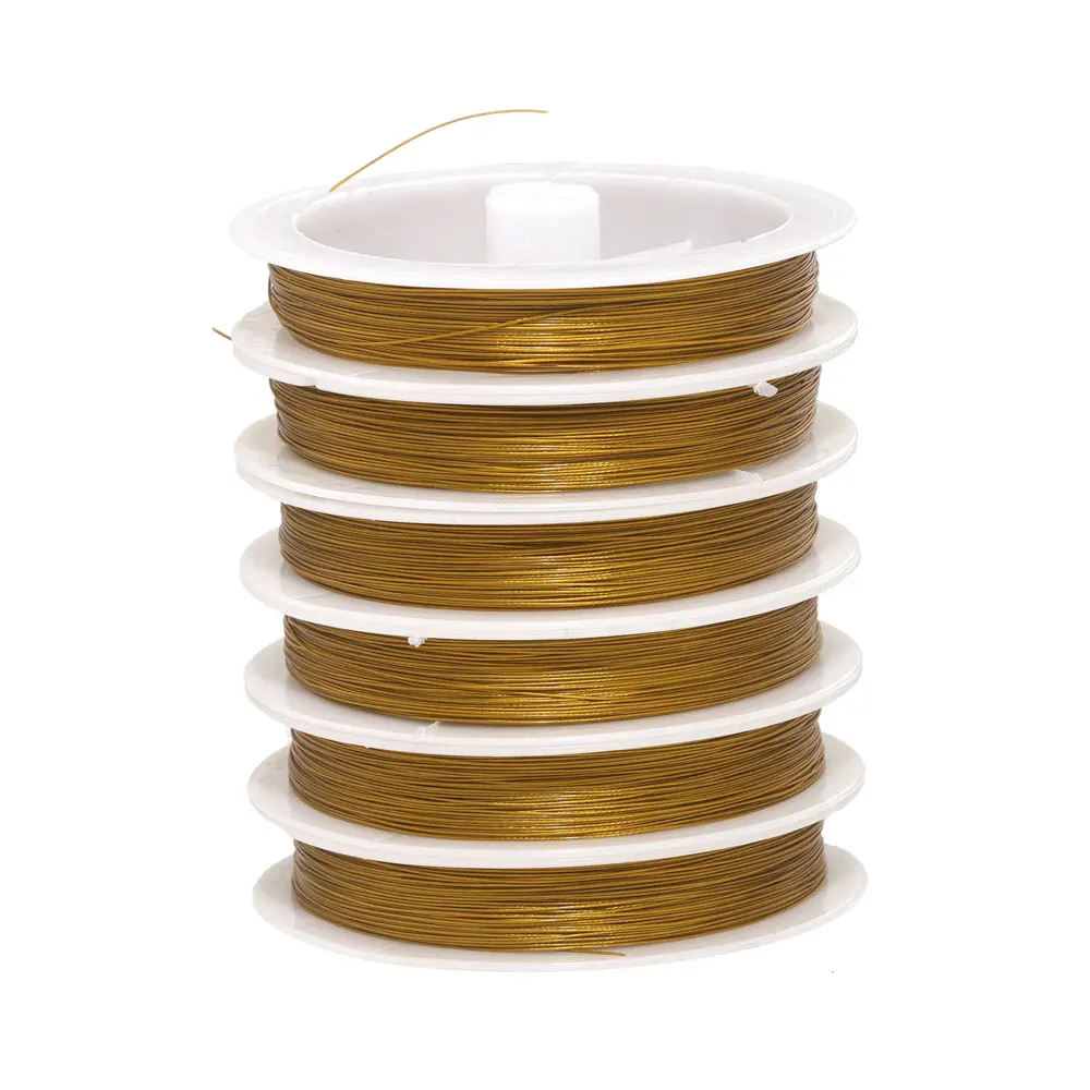 50m/roll 0.35-0.8mm Stainless Steel Wire Resistant Strong Line For Jewelry Making Supplies Tiger Tail Beading Wire Accessories