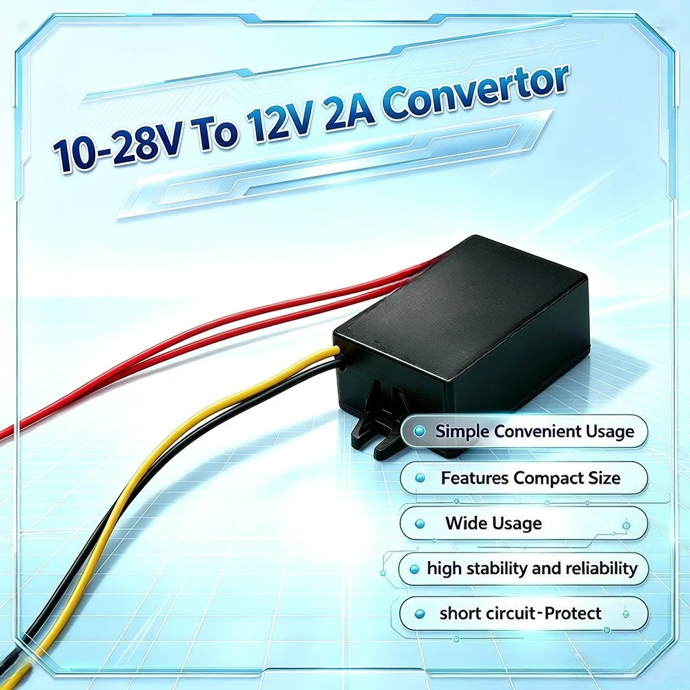 Voltage Convertor AC To DC Voltage Regulator Power Module AC 10-28V To DC 12V 2A Step-Up Down Module Voltage Regulator Rectifier