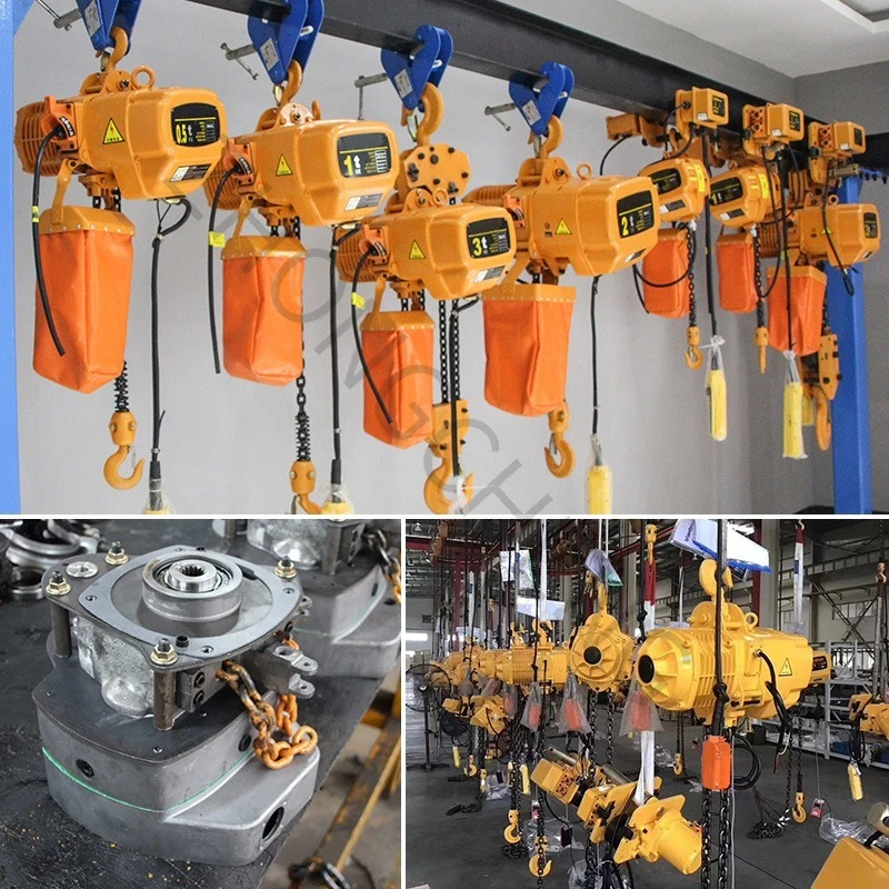 Electric hoist 220V 0.5T1 ton fixed operation lifting crane Chain Hoist Crane Fixed Single Chain Industrial Hoist Chain Hoist Li
