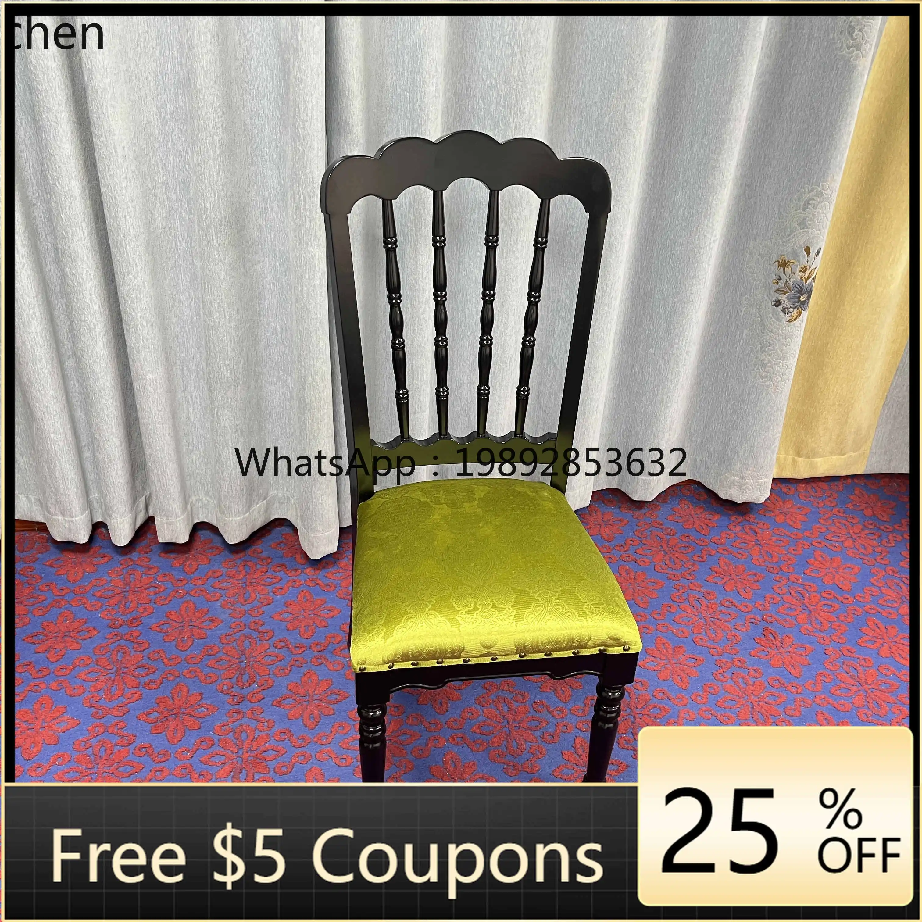 

retro all solid wood soft bag chair back chair book table chair armrest home leisure simple style