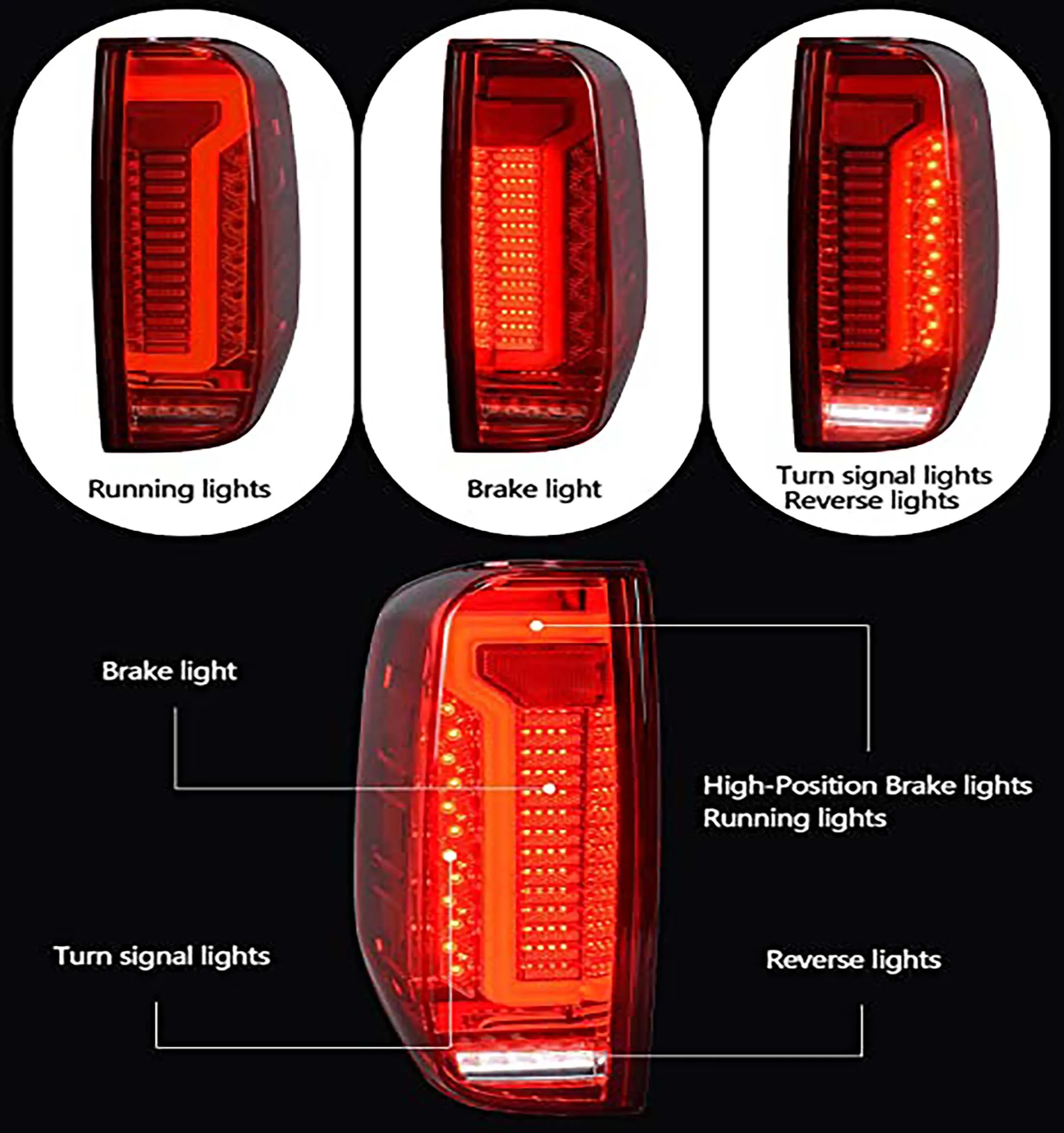 Car Styling LED Tail Lights Rear Lamp FOR NISSAN NAVARA 2005-2012 DRL Turn Signal Reverse Light Accessories