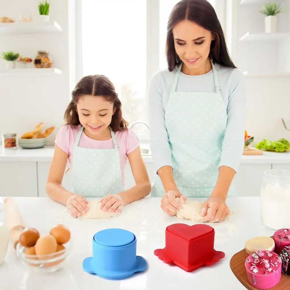 

New Silicone Cake Pop Cutter Circle and Heart Shape DIY Mousse Mould Handmade Cake Mold Candy