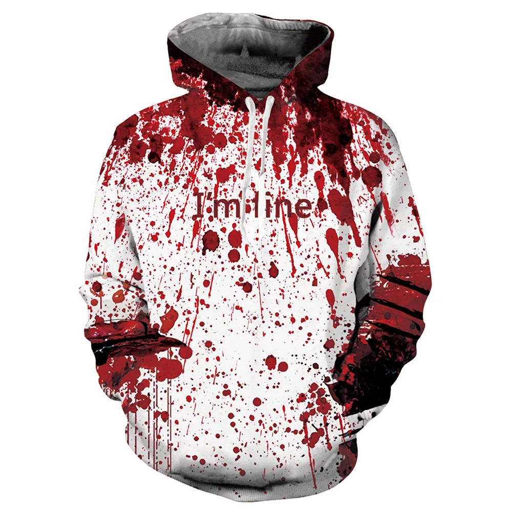 2024 Dripping Blood Skull ​3D Hoodie All over Print Hooded Men Sweatshirt Unisex Streetwear Pullover Casual Tracksuits Style