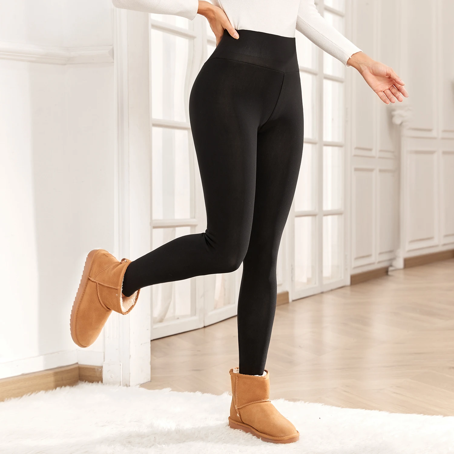 Winterlegging Vrouwen Dikke Fluwelen Zwarte Warme Leggings Vrouwen Stretch Hoge Taille