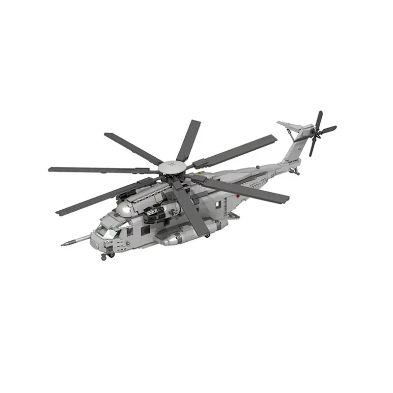 1938 قطعة CH-53 سوبر الفحل الثقيلة النقل هليكوبتر العسكرية Airaft MOC التعليم نموذج اللبنات عيد ميلاد اللعب هدية