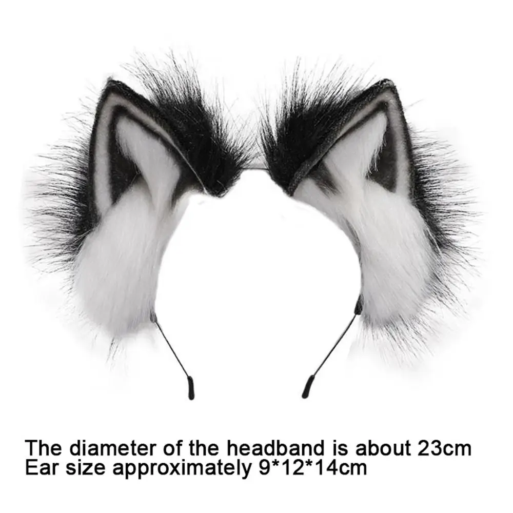 Fashion Plush Cat Ear Headband Simulation Handmade Anime Hair Hoops Fancy Props Hairband Women Girls