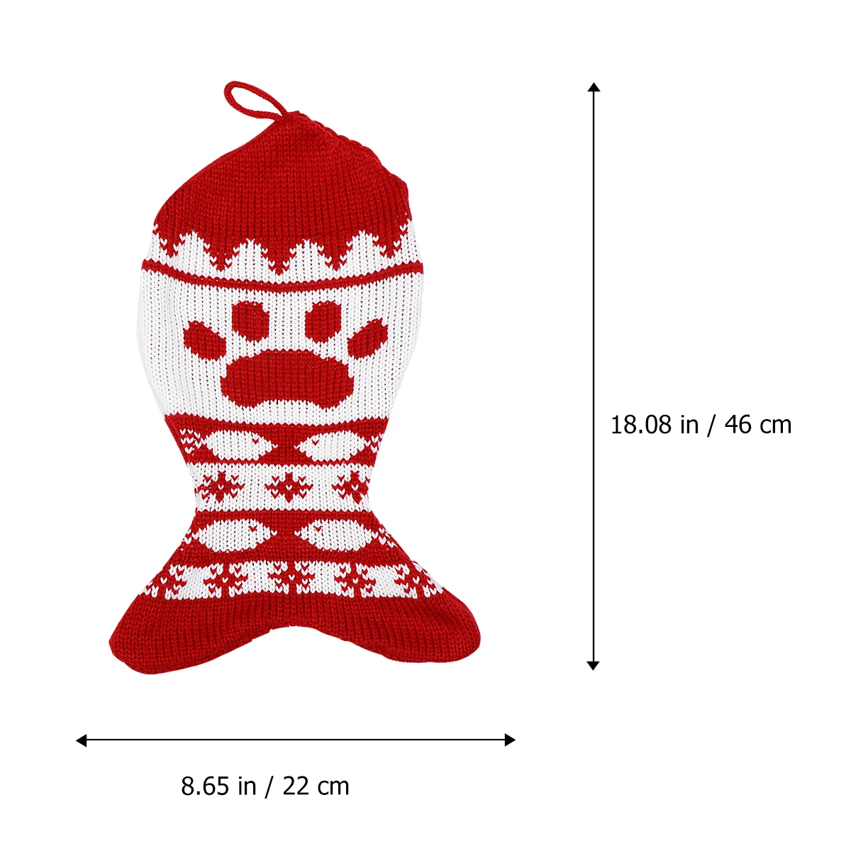 

Christmas Stockings Polyester Knitting Decorations Kids Candies Holder Socks Gift Storage Bags For Tree DIY Party Holiday