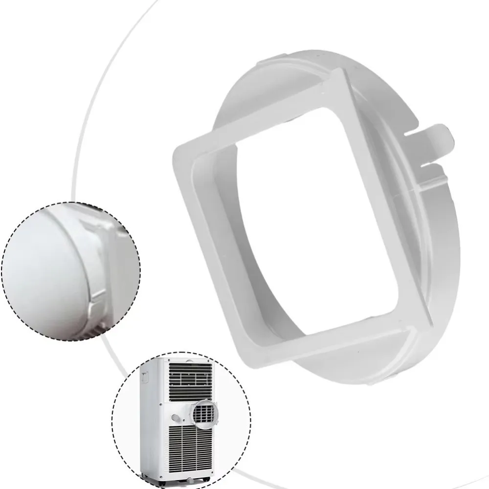 Vent Hose Coupler Air Conditioner Hose Connector White Snap-On Structure Exhaust Pipe Clamp Ring Secure Connection PVC